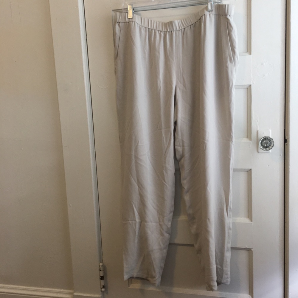 Eileen Fisher Silk slouchy ankle pants, lined